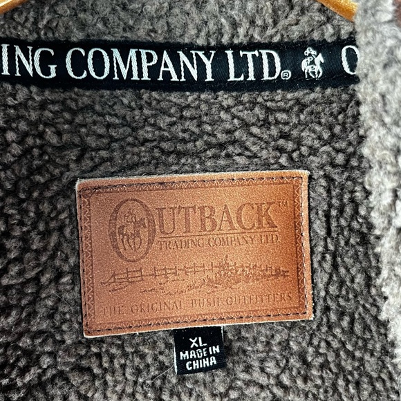 Outback Trading Company Summit Vest Mens XL Brown Fleece Sherpa Lined Western - Picture 7 of 16